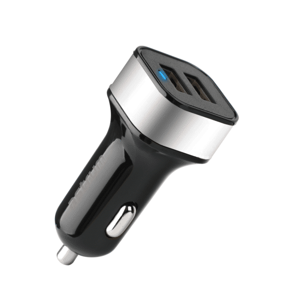24W 4.8A Dual USB Travel Car Charger  CC340 Silver